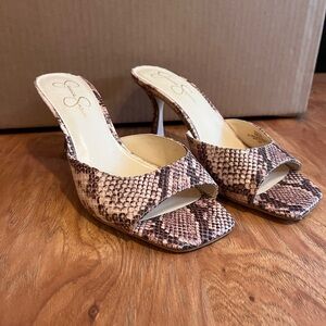 Jessica Simpson Brown Snakeskin Heels